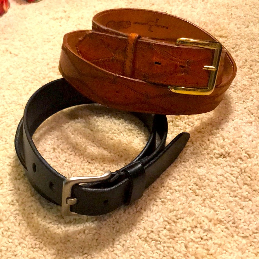 Nocona Genuine Ostrich Leather Belt